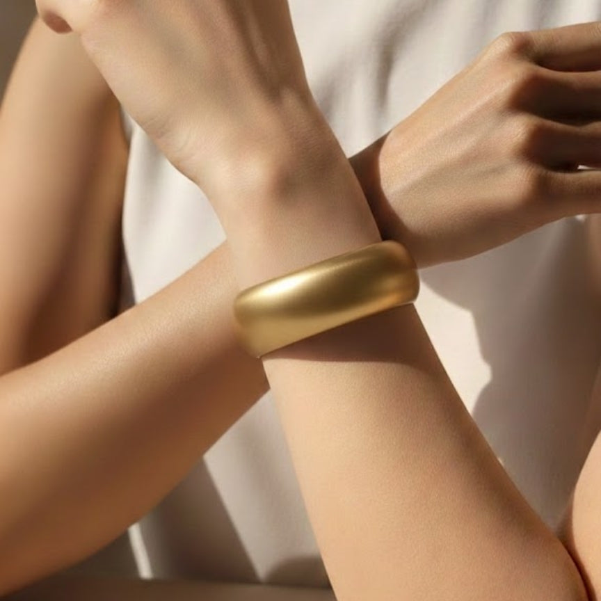 Golden Aura Matte Resin Bangle