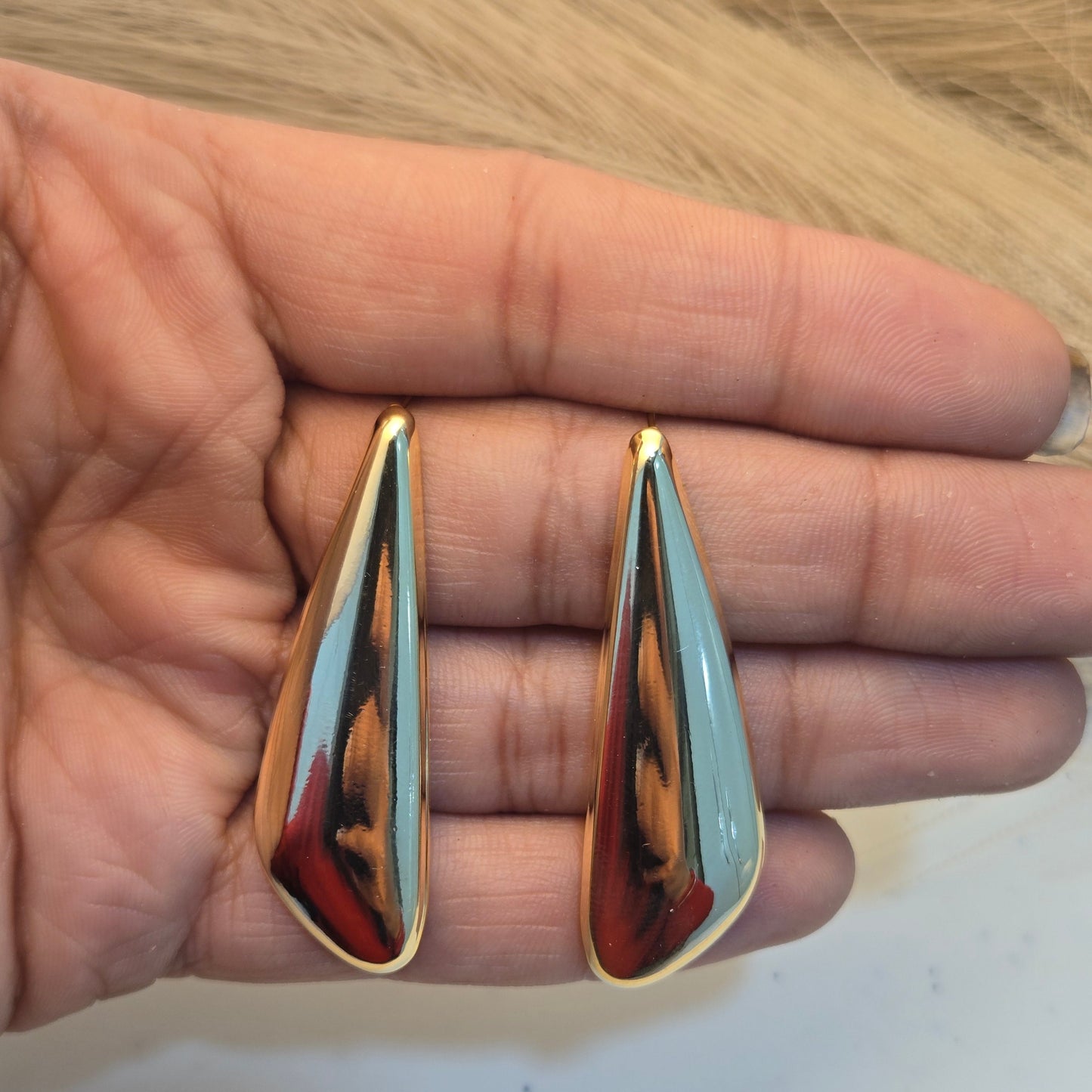 Liquid Gold Teardrop Studs