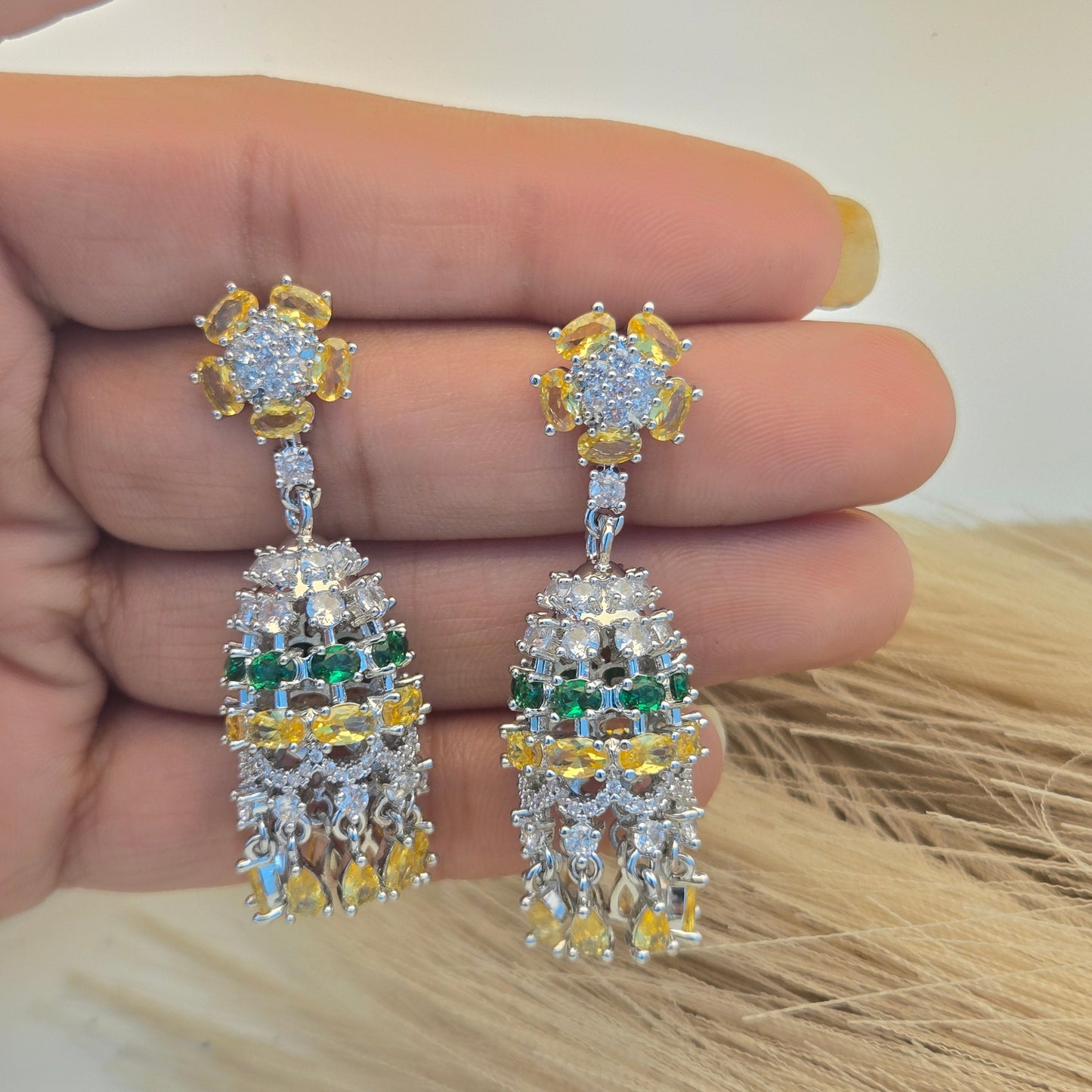 Colorful Crystal Chandelier Earrings