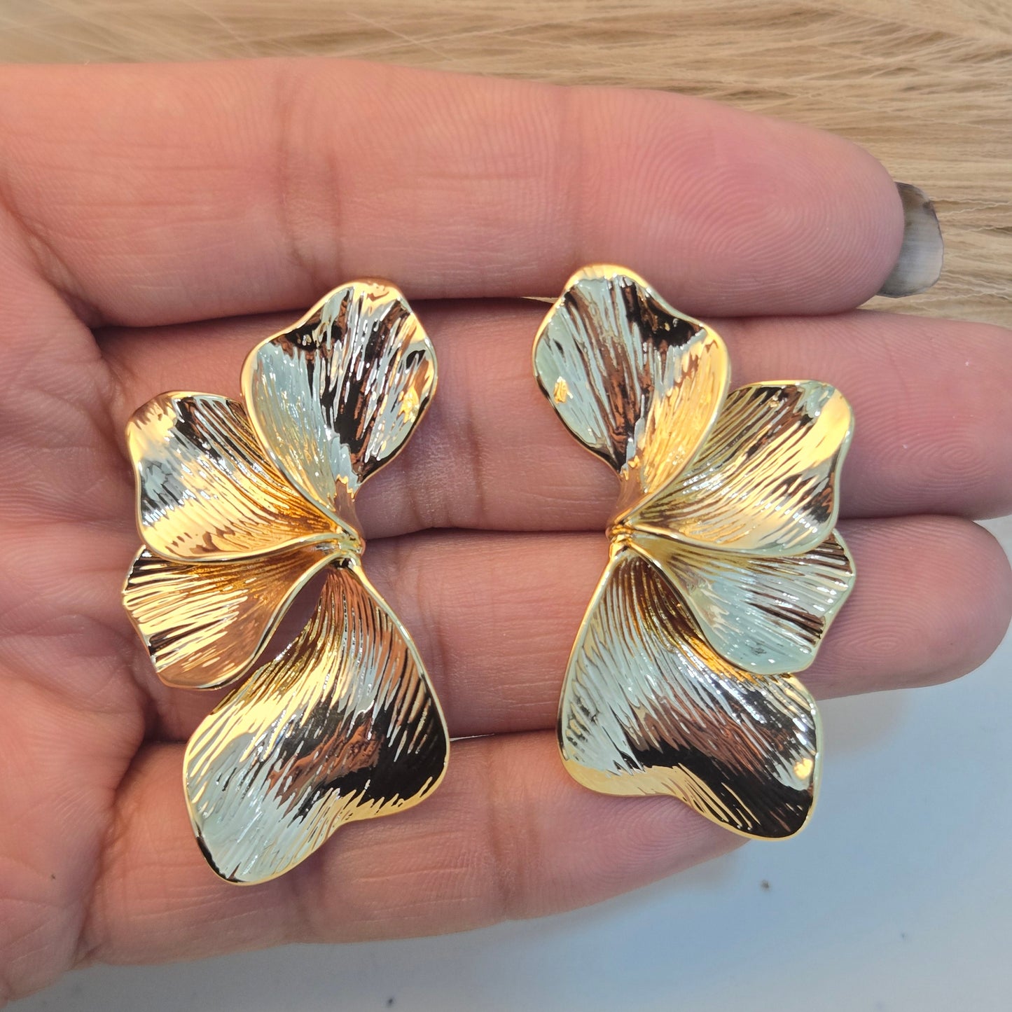 Botanical Bloom Statement Hoops