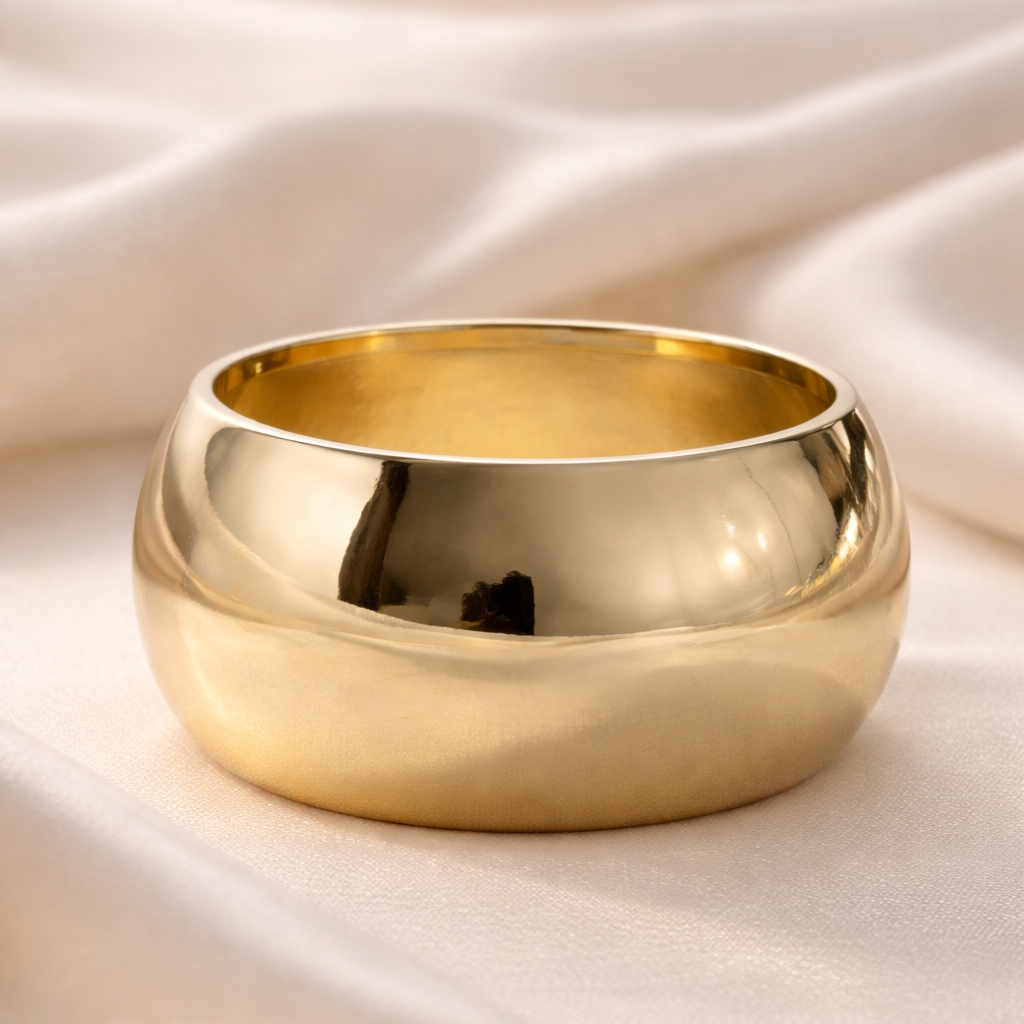 Chunky Gold Dome Bangle