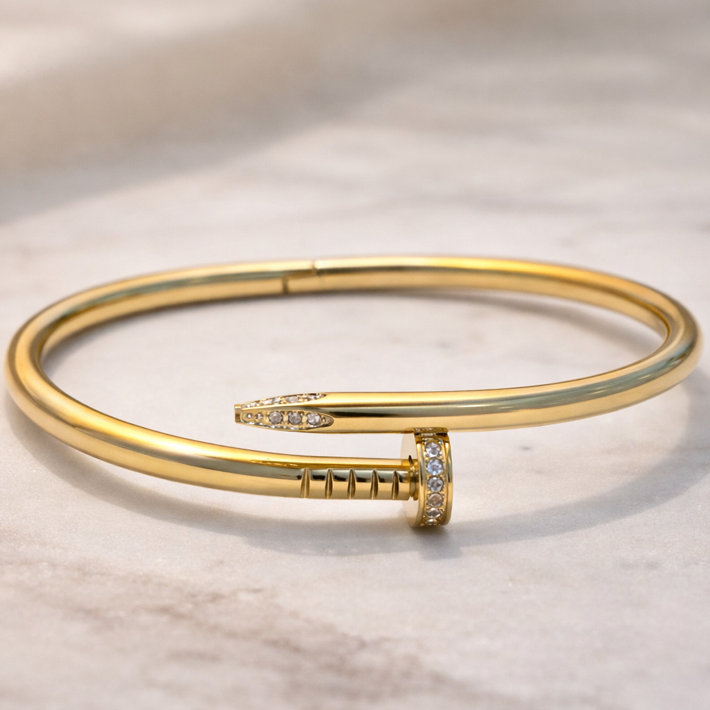 Iconic Nail Pave Bracelet