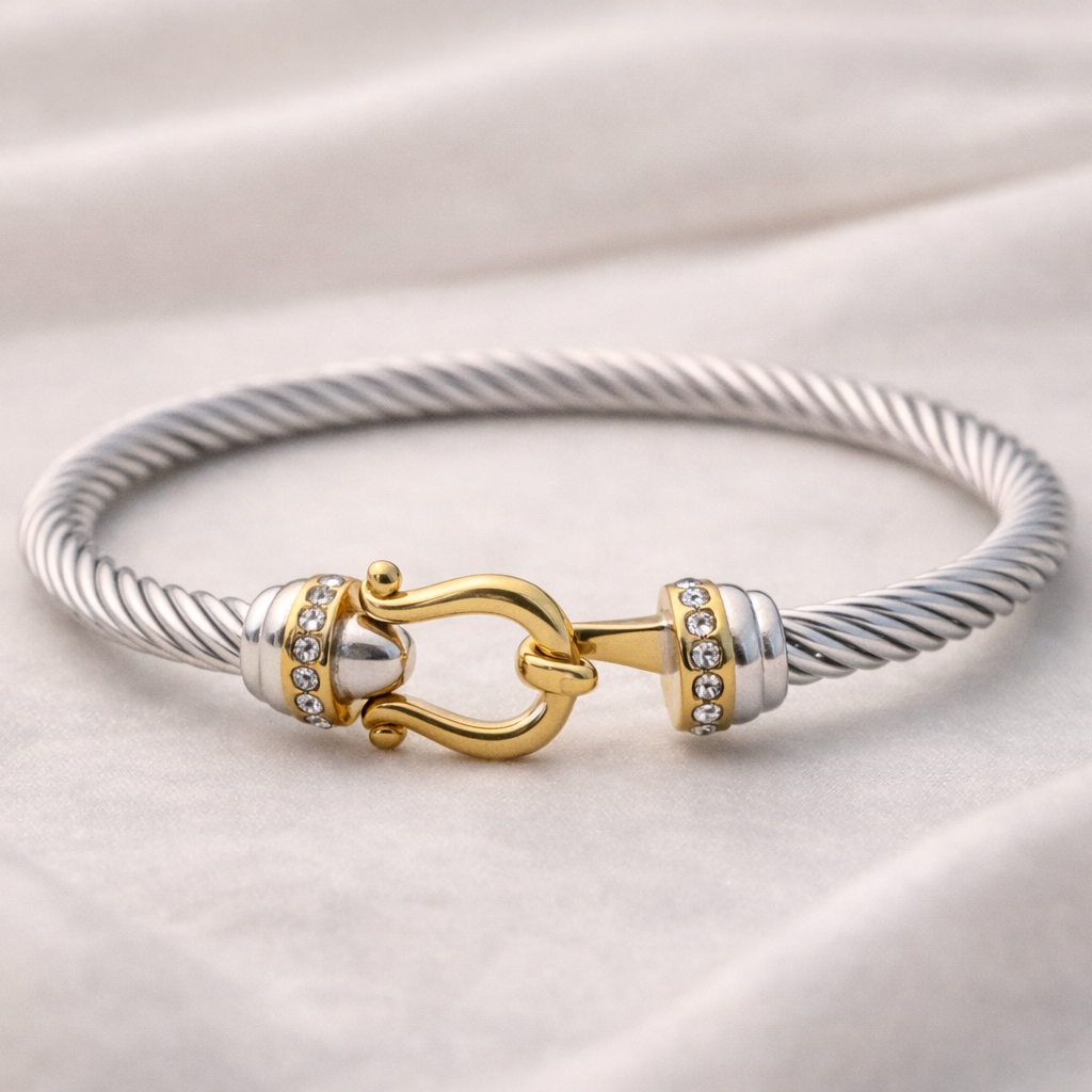 Aura Twisted Cable Bracelet (Silver)