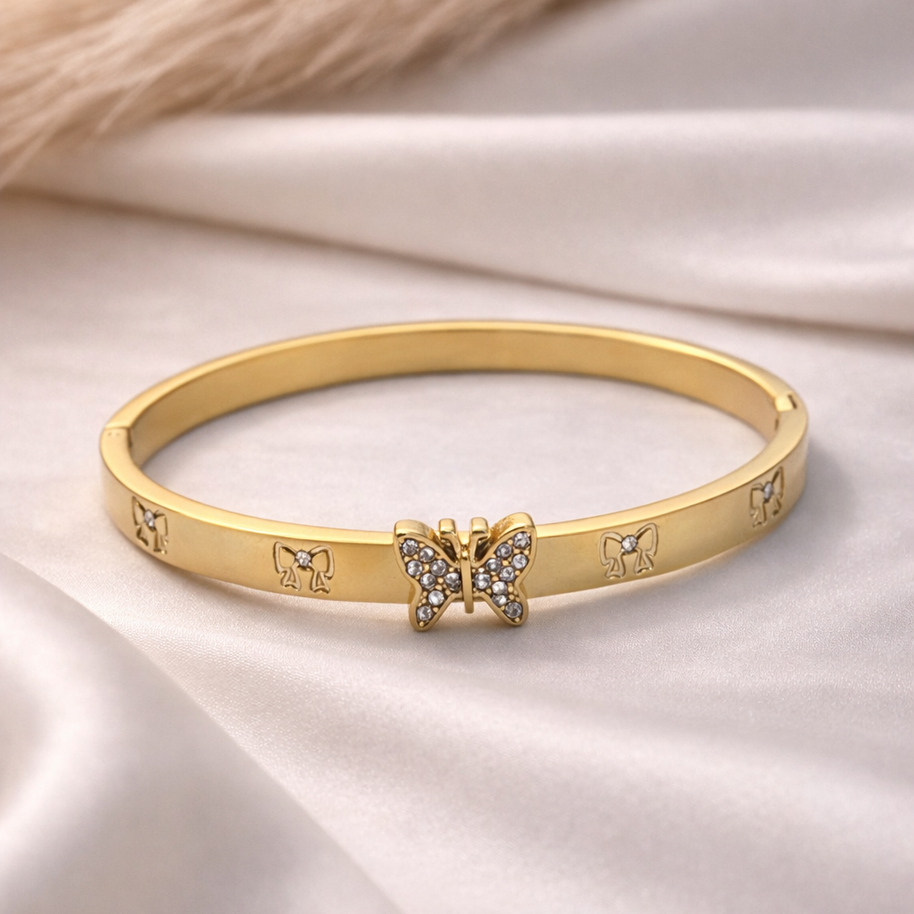 Mariposa Butterfly Crystal Inlay Bracelet