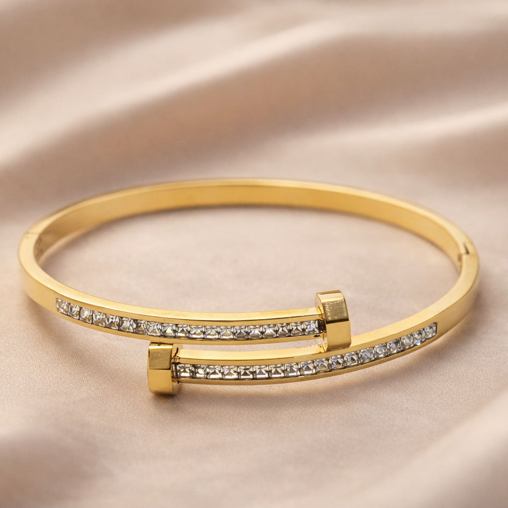 Modernist Double Wrap Crystal Bracelet