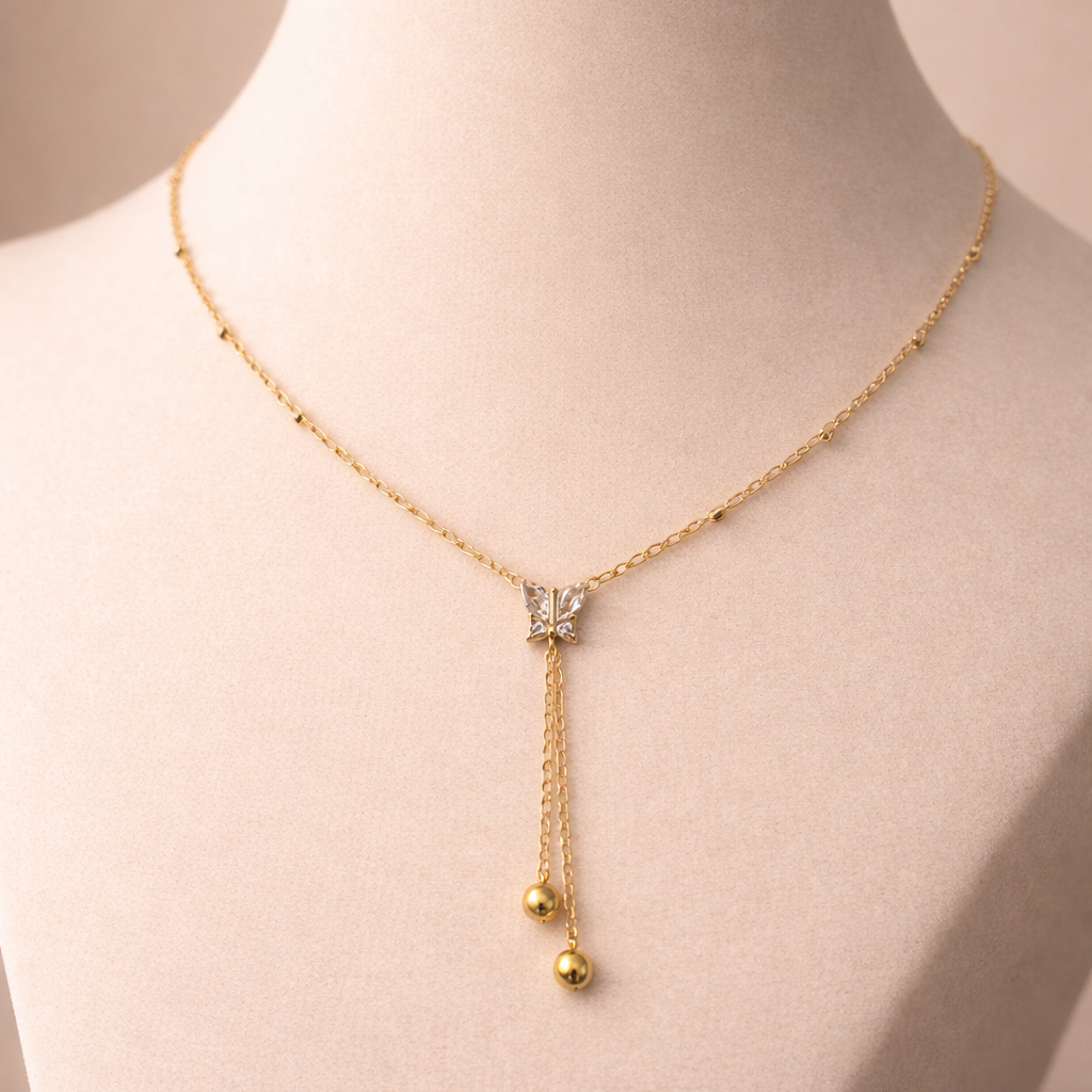 The Butterfly Lariat Drop Necklace