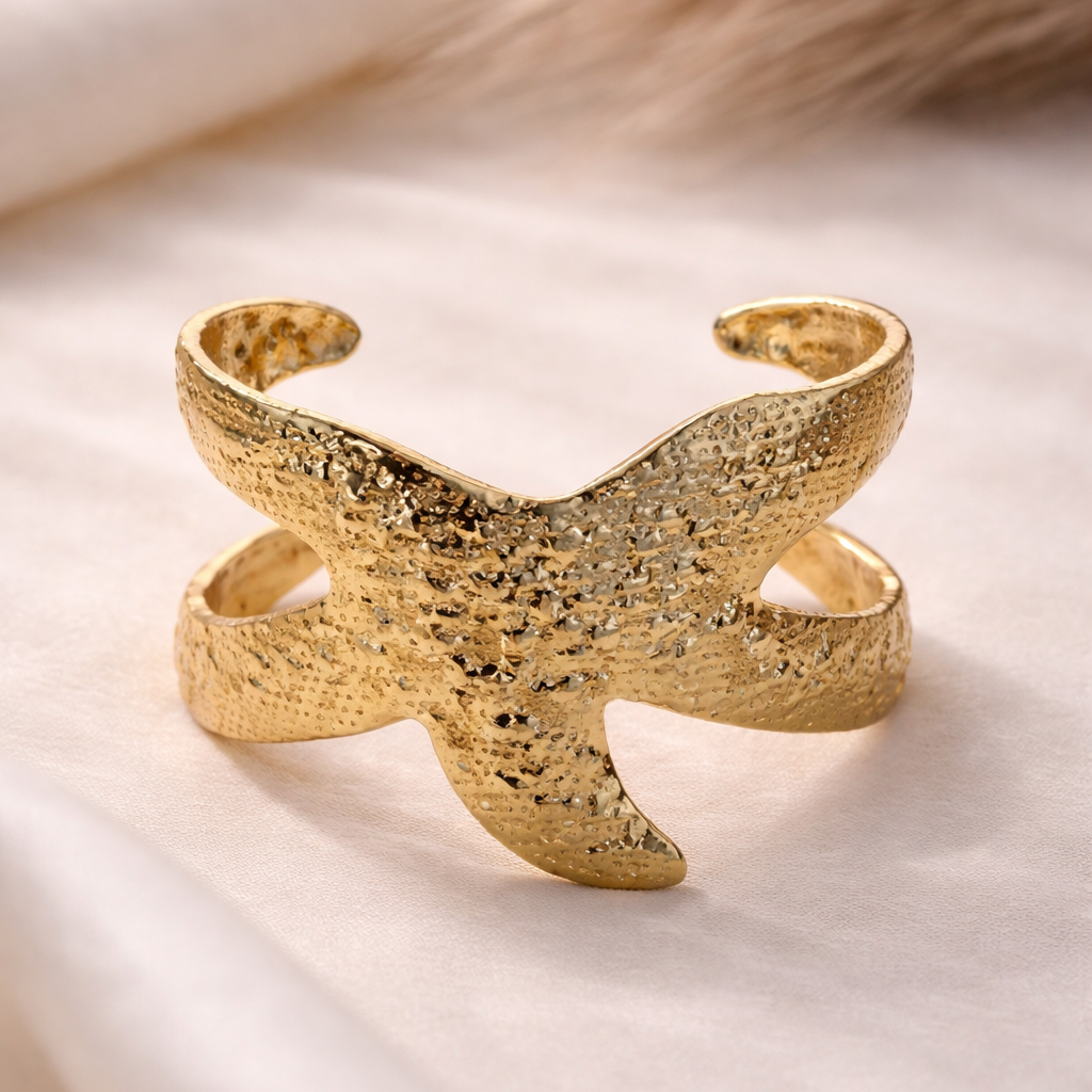 Celestial Starfish Statement Cuff