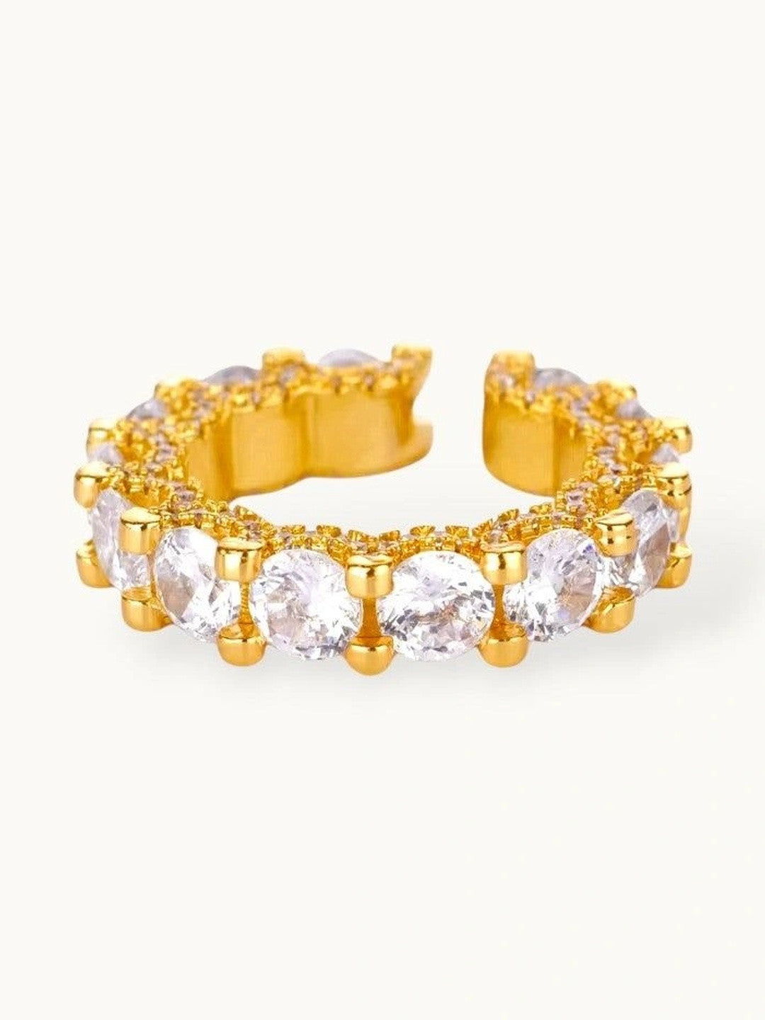 Bold Round Solitaire Eternity Stackable Diamond Band