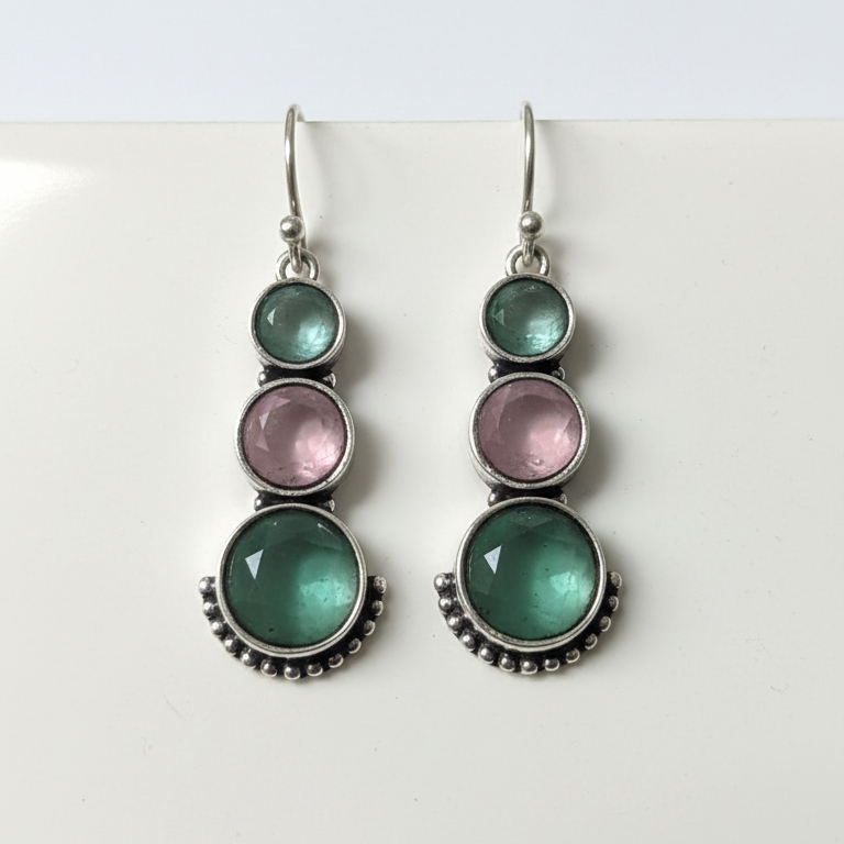 Swastida Embellished Oxidised Statement Earrings