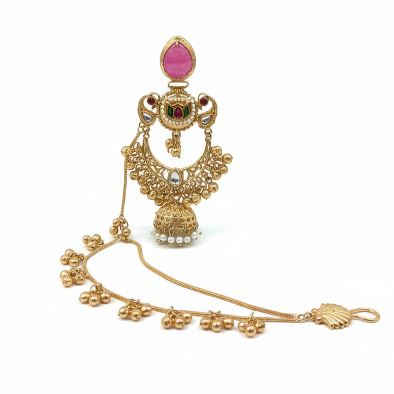 Ratnavali Jhumka Embellished Oxidised Jhumka Statement Earrings
