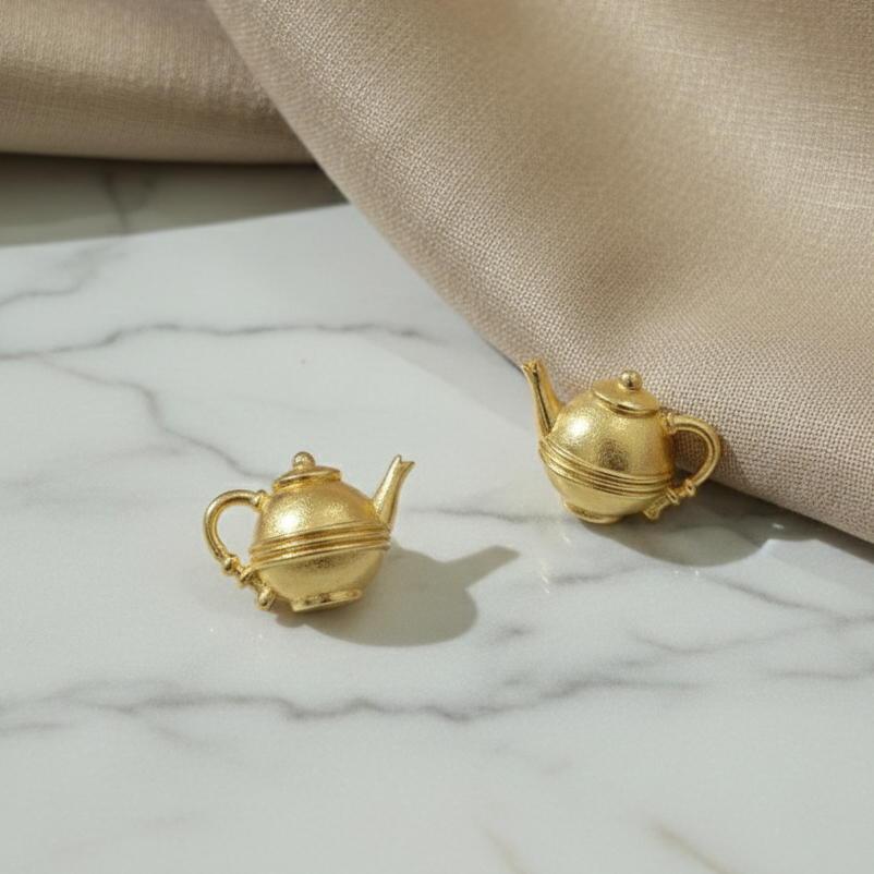 Golden Kettle Earrings