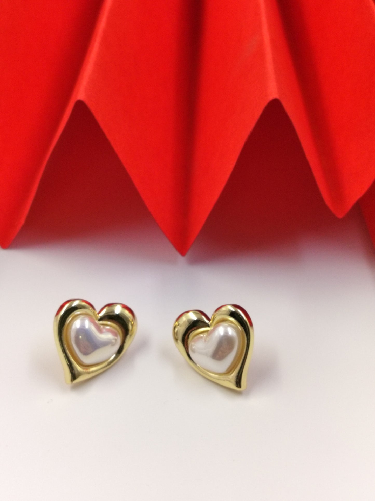 Anti tarnish Heart of Gold Earrings