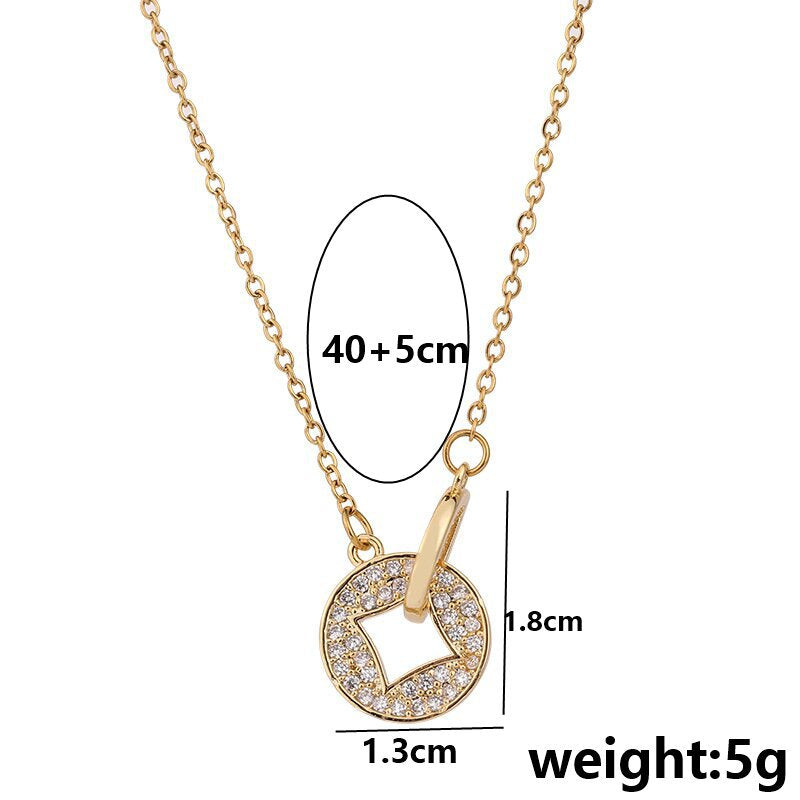 Starfall Zircon Pendant Necklace