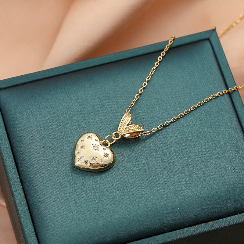 Starry Heart Pendant Necklace