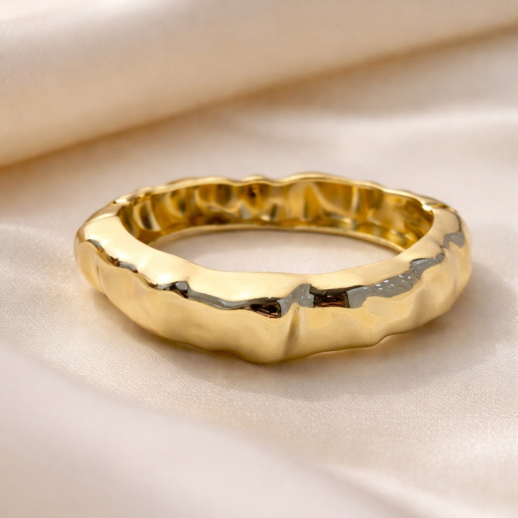 Irregular Organic Shape Gold Bracelet