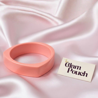 Peach Ring Angular Acrylic Bangle