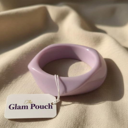 Lilac  Gloss Wave Resin Bangle