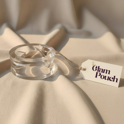 Clear Crystal Glass Statement Acrylic Bangle