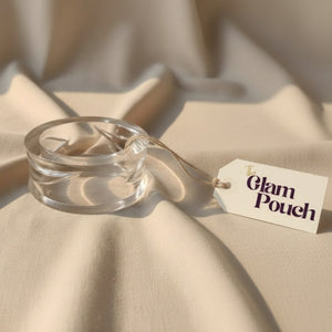 Clear Crystal Glass Statement Acrylic Resin Bangle