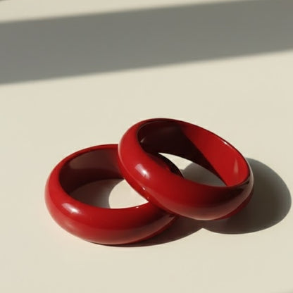 Classic Red Dome  Resin Bangles