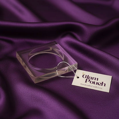 Clear Square Crystal Resin Bangle