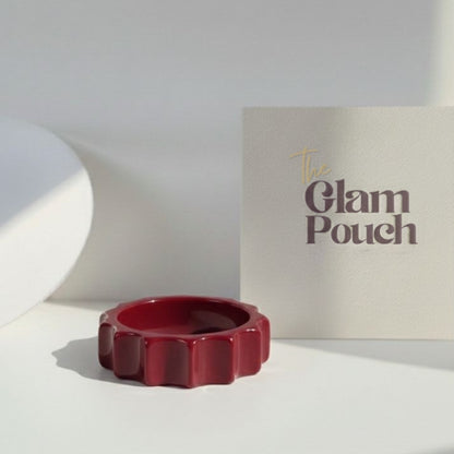 Magenta Gear Resin Bangle