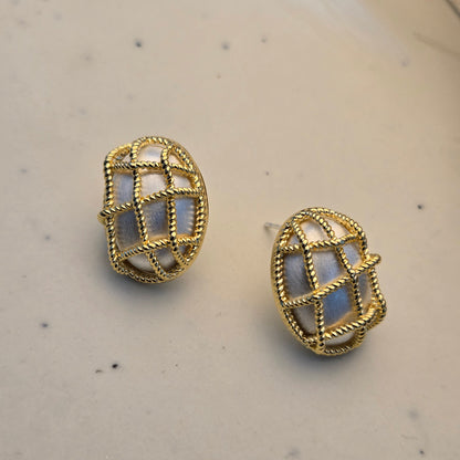 Modern Lattice Gold Studs