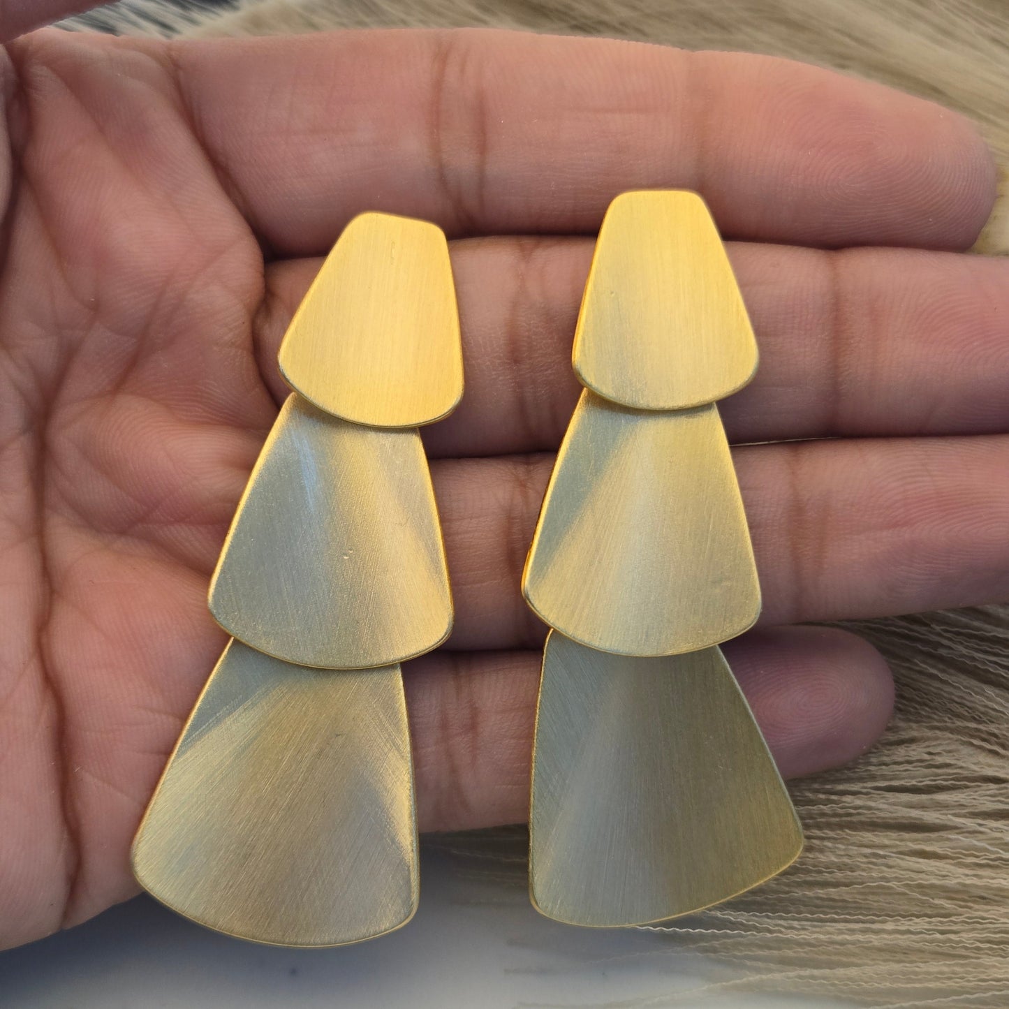 Matte Gold Tiered Statement Drops