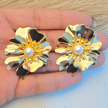 Bloom & Pearl Statement Floral Studs