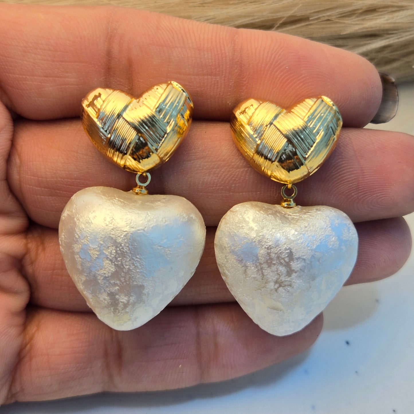 Amora Brushed Metallic Hearts