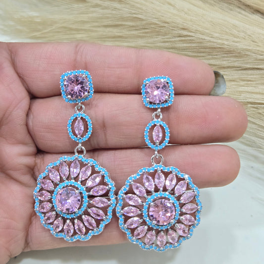 Royal Mosaic Floral Earrings