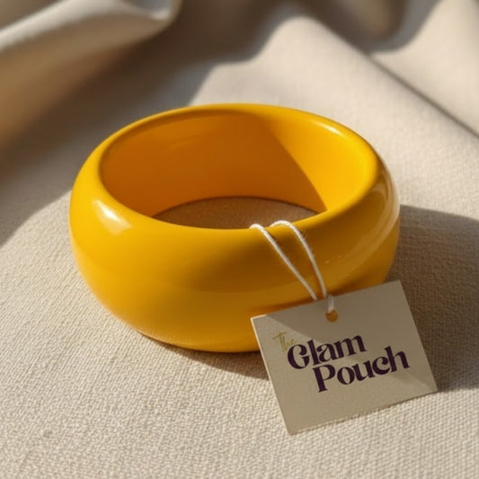 Yellow Mango Dome Acrylic Bangle