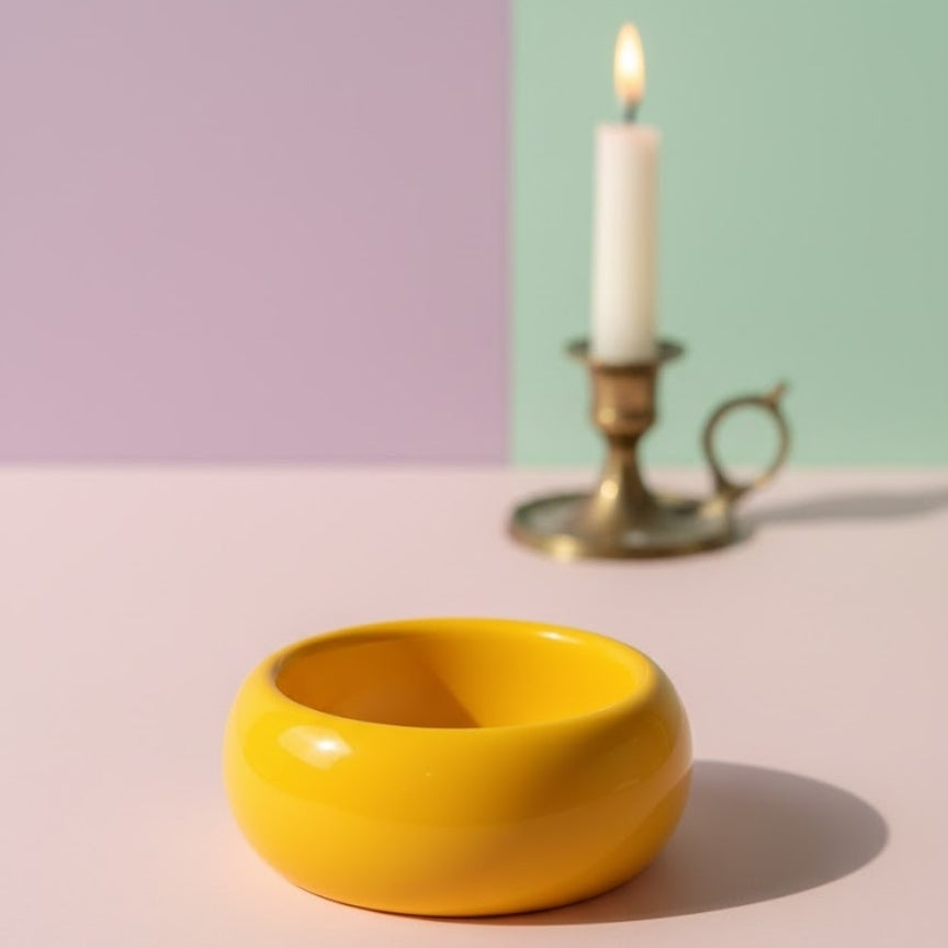 Yellow Mango Dome Acrylic Bangle