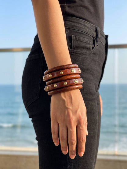 Magnolia Handmade Wooden Bangle