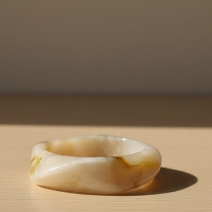 Vanilla Wave Marble Resin Bangle