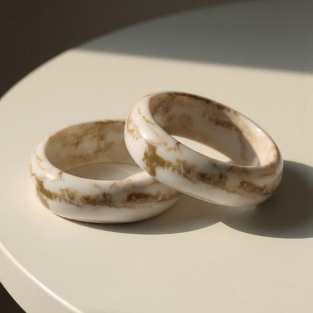 Marble-Finish Resin Bangle for Women - Pair of 2