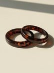 Tortoiseshell Resin Bangle for Women - Pair of 2