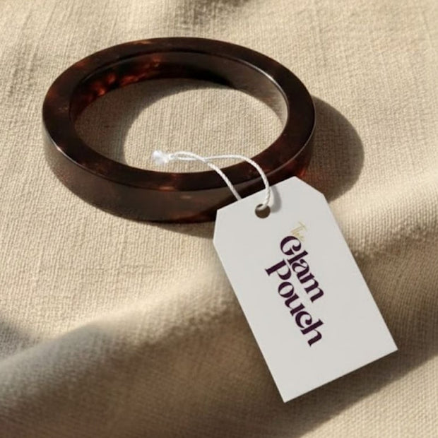 Tortoiseshell Resin Bangle for Women