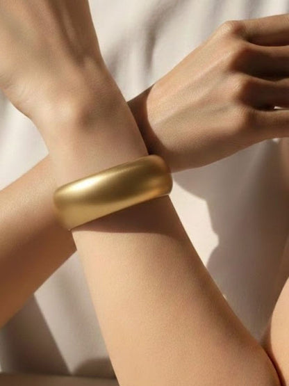 Matte Gold-Toned Resin Bangles Set of 2
