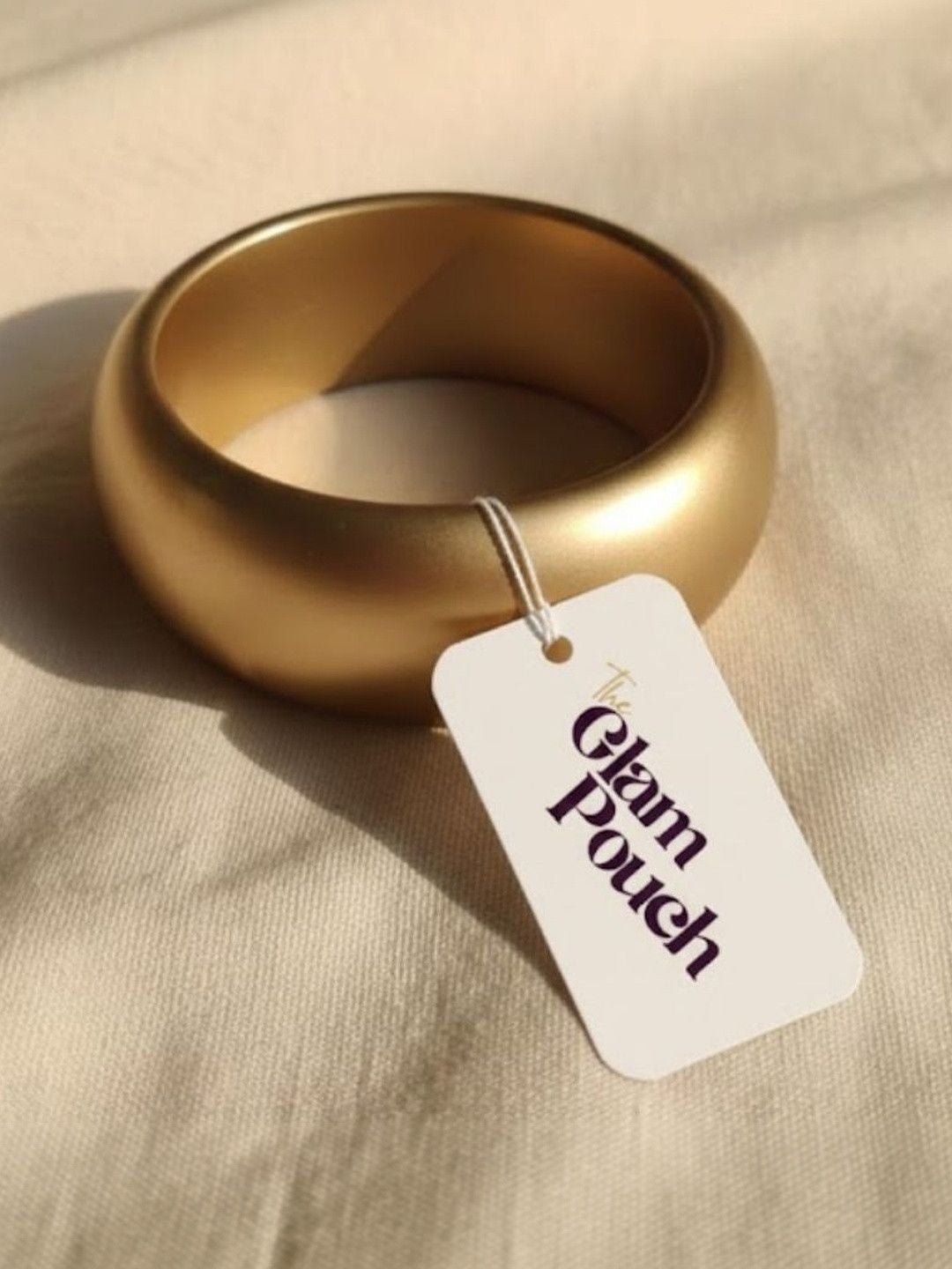 Matte Gold-Toned Resin Bangles Set of 2