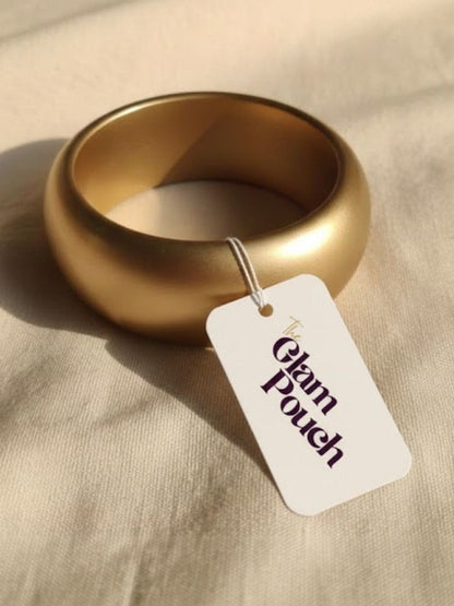 Matte Gold-Toned Resin Bangles Set of 2
