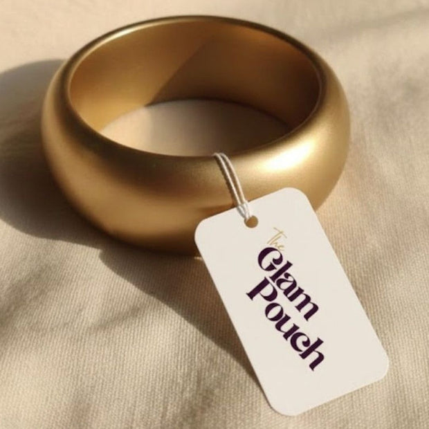 Matte Gold-Toned Resin Bangles Set of 2