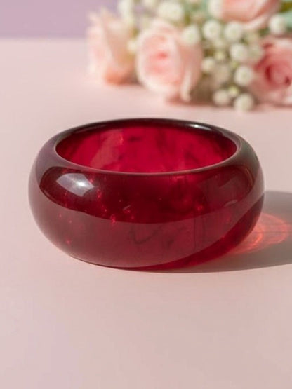 Red Resin Bangle for Women