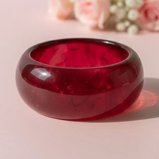 Red Resin Bangle for Women