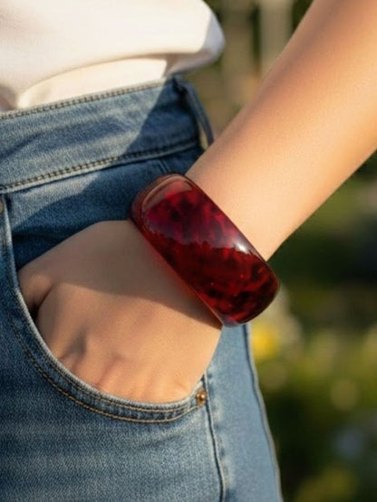 Red Resin Bangle for Women