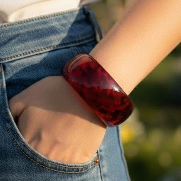 Red Resin Bangle for Women