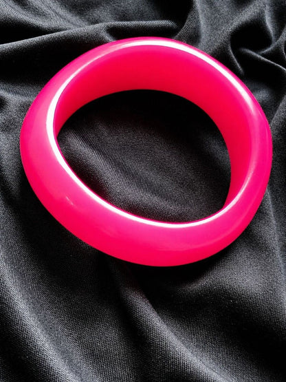 Hot Pink Resin Bangle Kada for Women