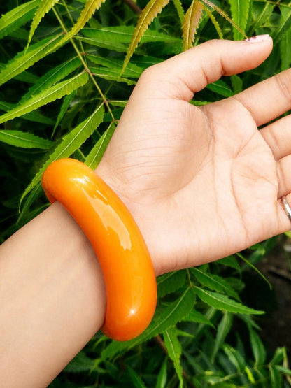 Orange Resin Bangle Kada for Women