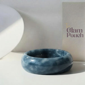 Serene Blue Dome Resin Bangle