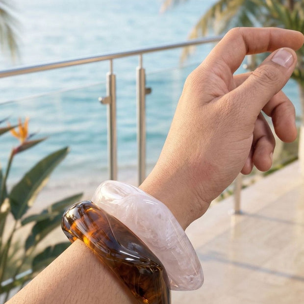 Marble Resin Bangle Set of 2